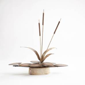 Mid century Bullrush Sculpture 